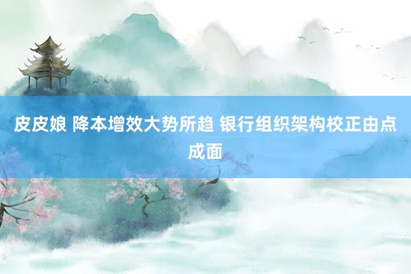皮皮娘 降本增效大势所趋 银行组织架构校正由点成面