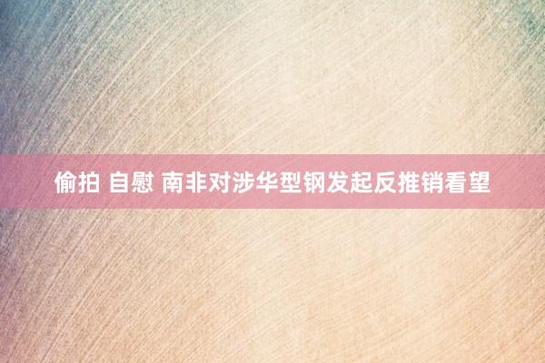 偷拍 自慰 南非对涉华型钢发起反推销看望