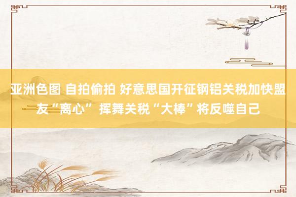 亚洲色图 自拍偷拍 好意思国开征钢铝关税加快盟友“离心” 挥舞关税“大棒”将反噬自己